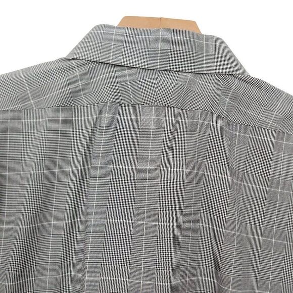 Brooks Brothers Mens Shirt 34 17-1/2 Button Up Long Sleeve Supima Cotton Gray - Picture 4 of 10